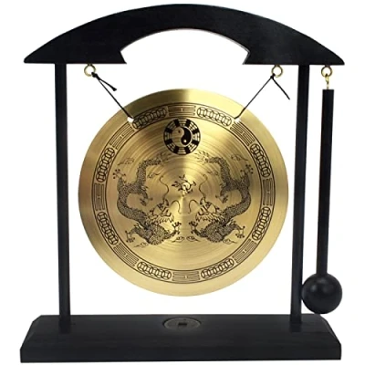 Image of juanxian Zen Art Brass Feng Shui Desktop Gong (H1302)