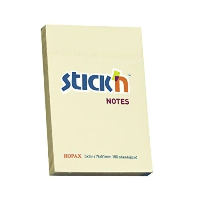 Image of Stick N 76x51mm Pastel Sticky Note Yellow