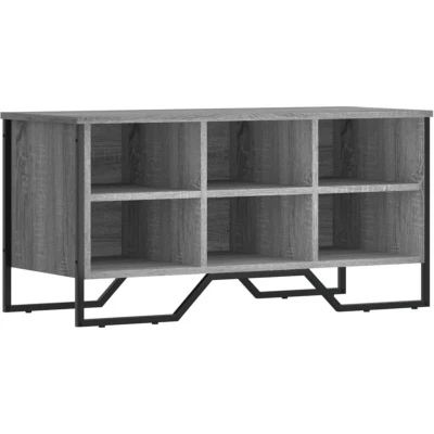Image of vidaXL Shoe Cabinet Grey Sonoma 90x38x45.5 cm Engineered Wood
