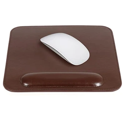Image of LONDO Leather Mousepad with Wrist Rest (Dark Brown)