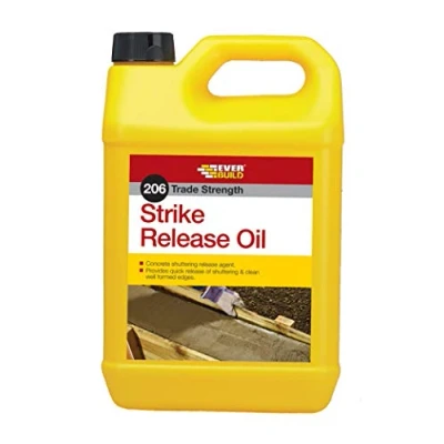 Image of Everbuild 206 Trade Strength Strike Release Oil Not Affected by Rain After Application Shutter 5 Litre, White