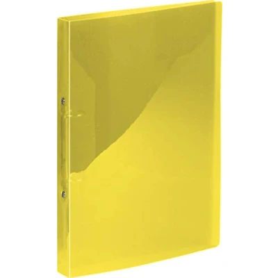 Image of Kangaro Ring Binder A4 2 Rings O Mechanism Capacity 25 mm Polypropylene Colour Yellow Transparent