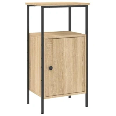 Image of vidaXL Bedside Cabinet Side Bed Table Nightstand Sonoma Oak Engineered Wood