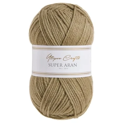 Image of Utopia Crafts Super Aran Knitting and Crochet Yarn 100g (Sandstone)