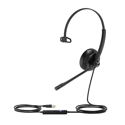 Image of Yealink UH34 Casque Avec fil Arceau Bureau/Centre d&#039;appels Noir