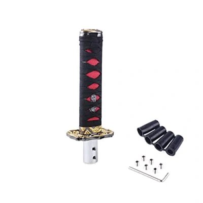 Image of muge racing Universal Samurai Sword Automatic Shift Knob Suitable for Manual Transmission Cars black 15cm