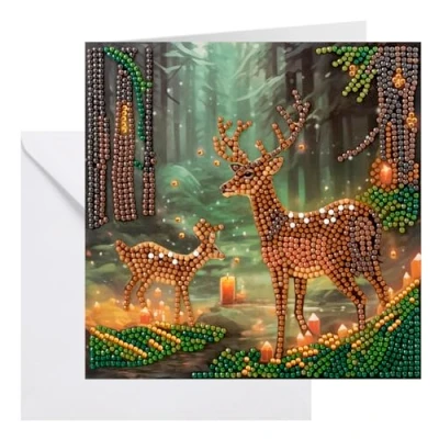 Image of CRYSTAL ART ENCHANTED FOREST 18x18cm Greeting Card