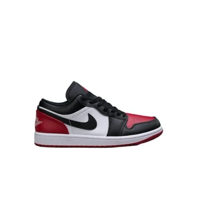 Image of Jordan AIR 1 Trainers, Men&#039;s, Size: 11, White/black/varsity red Leather