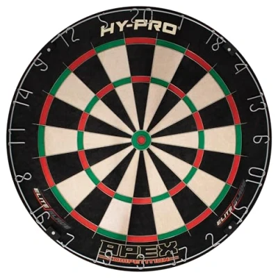 Image of Hy Pro Apex Dartboard Staple Free, Blade Wire, Grade A Sisal, Indoor and Outdoor, Great Darts Gift Idea
