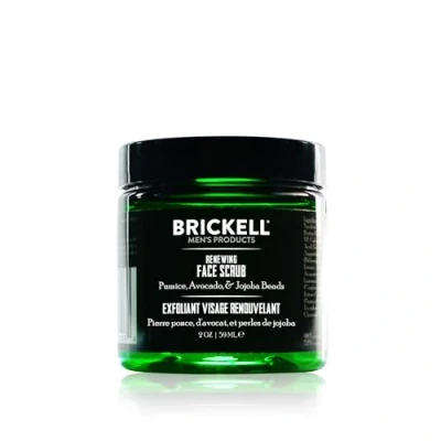 Image of Brickell Men&#039;s Renewing Face Scrub for Men, Natural and Organic Deep Exfoliating Facial Formulated with Jojoba Beads, Coffee Extract Pumice, 59 mL, Scented