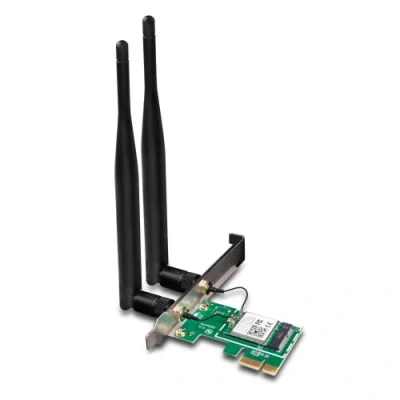 Image of Tenda AC1200 PCIe WiFi Card Dual Band Wireless with 2 x 5dBi Detachable Antennas Gigabit Network PCI Express for Desktop/PC Gaming Supports Windows 10(E12)