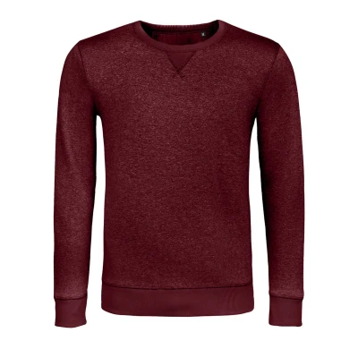 Image of SOLS Unisex Adults Sully Sweatshirt (Heather Oxblood) Red Size X Small