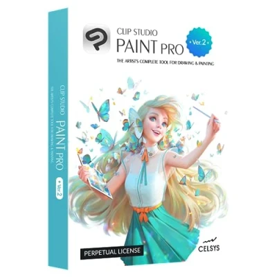 Image of CLIP STUDIO PAINT PRO Version 2 Perpetual License for Microsoft Windows and macOS