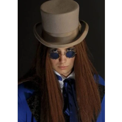 Image of Bram Stokers Dracula Style Round Blue Vampire Glasses