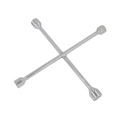 Image of Motacare® 4 Way Cross Wheel Brace Nut Lug Wrench Spanner Socket Remover Car Van Tool 17 x 19 21 23 mm