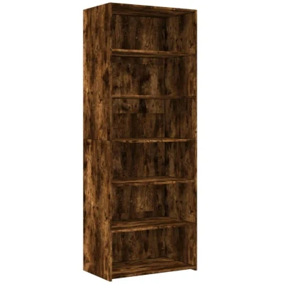 Image of vidaXL Highboard Smoked Oak 70x41x185 cm Engineered Wood