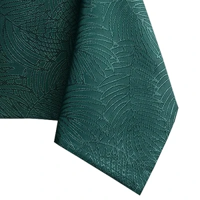 Image of AmeliaHome Tablecloth 150 x 220 cm, Stain Protection, Lotus Effect, Washable, Waterproof, Gaia Ornament, Bottle Green