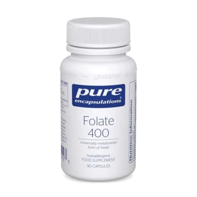 Image of Pure Encapsulations Folate 400 Universally Metabolized Form of 90 Capsules