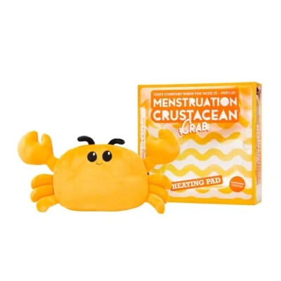 Image of Menstruation Crustacean Crab: Microwaveable Heating Pad for Period Cramps &amp; Self Care, Lavender Scented