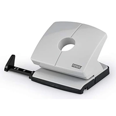 Image of Novus B 220 Paper Hole Punch 20 Sheets with Stop Rail Metal/Plastic Grey
