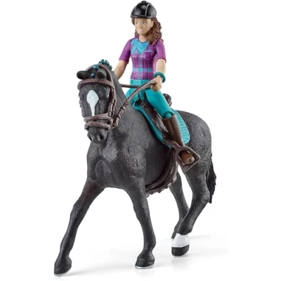 Image of schleich Horse CLUB — 42541 Lisa &amp; Storm 10 Piece Play Set with Rider and Hanoverian Gelding, Gifts for Girls Boys Ages 5+