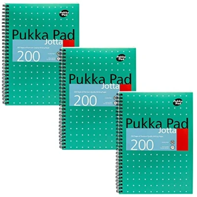Image of Pukka Pad Metallic Cover Wirebound Jotta Notebook B5 (Pack of 3)