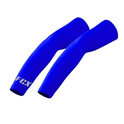 Image of Cycling Arm Warmer Sleeves Outdoor UV Sun Protection Sports Running Driving Unisex (Blue, L/XL)