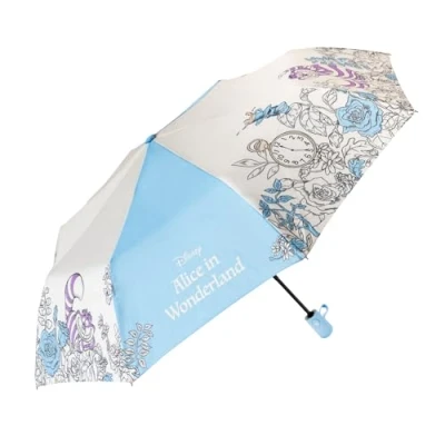 Image of Grupo Erik Disney Umbrella Alice in Wonderland Lightweight, Foldable &amp; Compact With Cover, Travel Umbrella, Kids Gifts