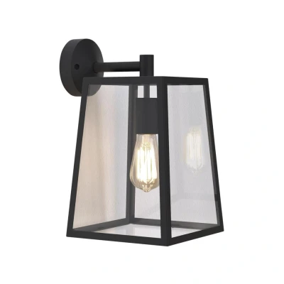 Image of Calvi Outdoor Wall Light Textured Black IP23, E27