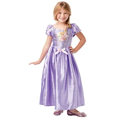 Image of Rubie&#039;s Official Disney Princess Sequin Rapunzel Classic Costume, Childs Size Small Age 7 8 years, Height 128 cm
