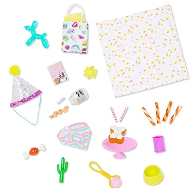 Image of Glitter Girls Pet birthday party set Cute toy pup accessory with hat, decoration and cake for your favorite GG dolls pets