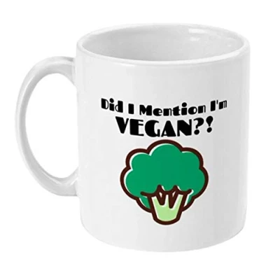 Image of &#039;Did I Mention I&#039;m Vegan&#039; Vegan/Vegetarian Gift Vegan Mug Vegetarian Birthday Present Christmas