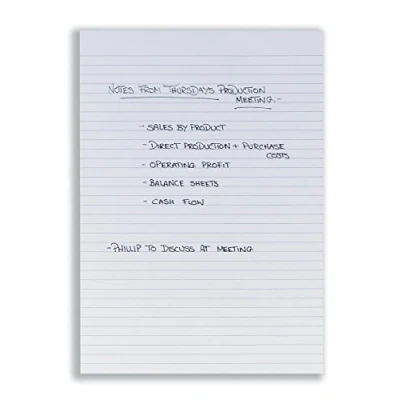 Image of 5 Star Office Memo Pad Headbound Feint Ruled 80 Sheets A4 White [Pack 10]