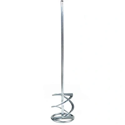 Image of Italian Mixing Paddle 100mm x 500mm 10mm HEX Shank Mixer, Plaster, Render Whisk, Stirrer Proper Tools (G28/1040 G)