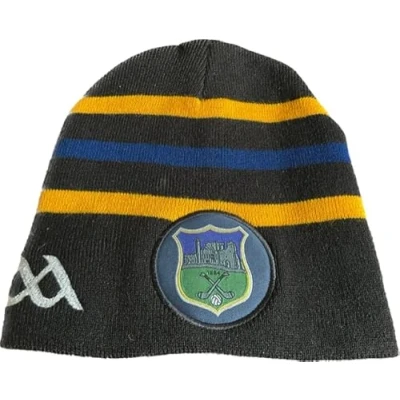 Image of TIPPERARY Official GAA Ireland County Black Retro Style Beanie hat Very Rare Limited Stock