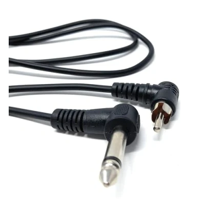 Image of DRUT 1pcs 6.35mm Mono Jack Plug to RCA Phono Male Audio Cable Right Angle Coax Lead