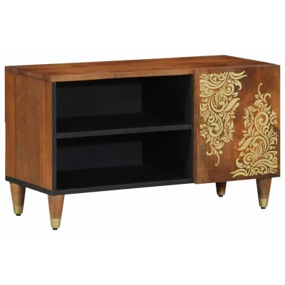 Image of vidaXL TV Cabinet Honey brown Solid mango wood, Engineered wood