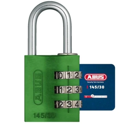 Image of Padlock Combination Aluminum 30mm Green