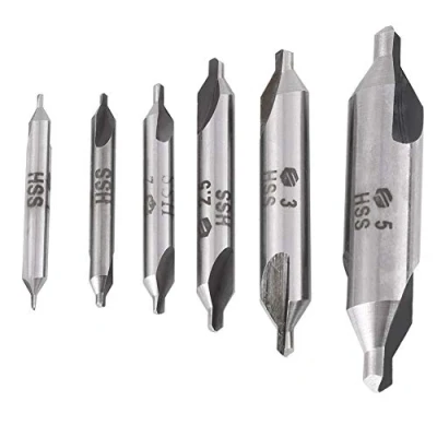 Image of 6pcs Sharp and Durable HSS 60 Degree Center Drill Bits Centering Drills Set Countersink Lathe Bit Mill Tooling 1/1.5/2/2.5/3/5mm