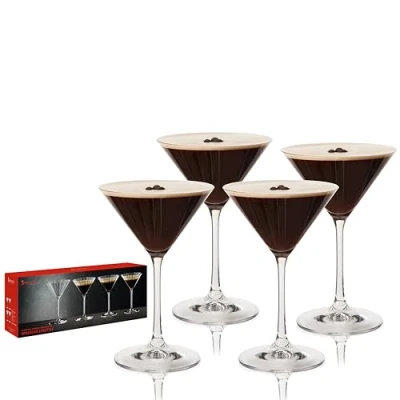 Image of Spiegelau 4 Piece Martini Glasses Set Cocktail Crystal Glass 220ml Lifestyle 4450194 Clear