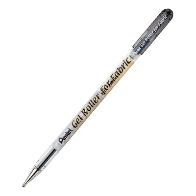 Image of Pentel bn15 Gel Ink Roller Ball Pen for Textiles, 0.5 mm, Black.
