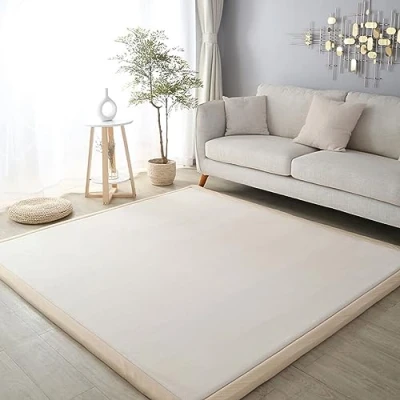 Image of Dmkjdzsw Crawling Mat for Baby Non slip，Nursery Rug，Coral Velvet Area Rugs，2cm Thick Kids Carpet Off White 200 * 240cm