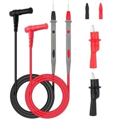 Image of Multimeter Test Leads Kit,Clamp Tester Probe Probes with Extension and Accessories for Digital &amp; Clamp Meter(Includes Lead 2pcs Alligator