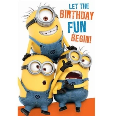 Image of Despicable Me &quot;Happy Birthday&quot; General Birthday Card, Multi, DE038