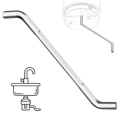 Image of Haiouus Garbage Disposal Wrench, Allen Wrench Tool Compatible with InSinkErator Used To Un Jam/Food Disposal, Repair, Silver