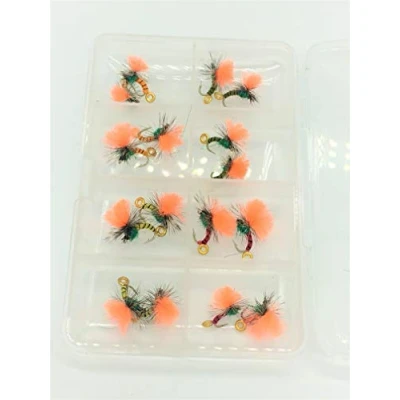 Image of Fly Fishing Tactical KLINKHAMMER X 16 Dry Flies Sizes 12 14 set of Trout With clip shut box