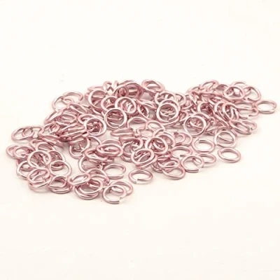 Image of Vaessen Creative Alu Deco jump rings 10mm x135 rose,