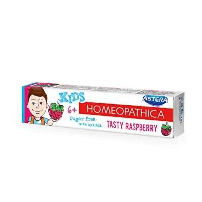 Image of Aroma, Toothpaste Astera Homeopathica Kids 6+, Tasty Raspberry, 50 ml