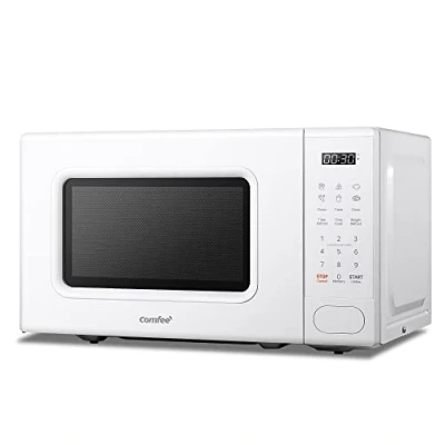 Image of COMFEE&#039; 700w 20 Litre Digital Microwave Oven with 6 Cooking Presets, Express Cook, 11 Power Levels, Defrost, and Memory Function White CM E202CC(WH)