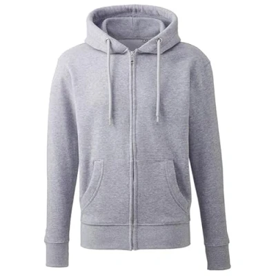 Image of Anthem Men&#039;s Full Zip Hoodie Hooded Sweatshirt, Grey Marl, XXXL